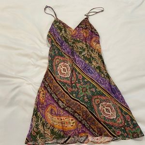 Zara printed mini dress